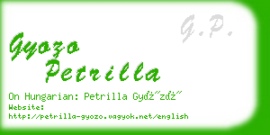 gyozo petrilla business card